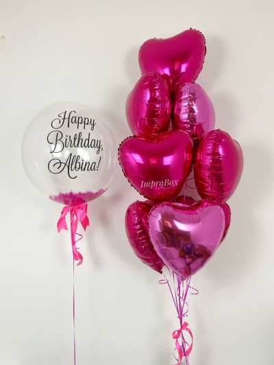 Bubbles z piórkami & set serduszek