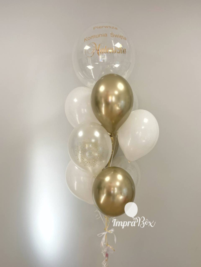 Set z balonem Bubbles na Komunię