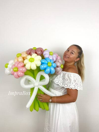 Pastelowe stokrotki 17 szt