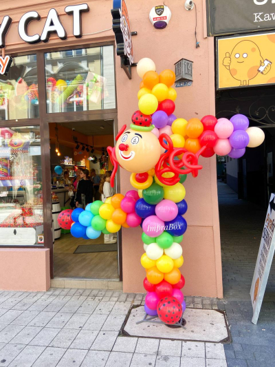 Klaun  - dekoracja balonowa